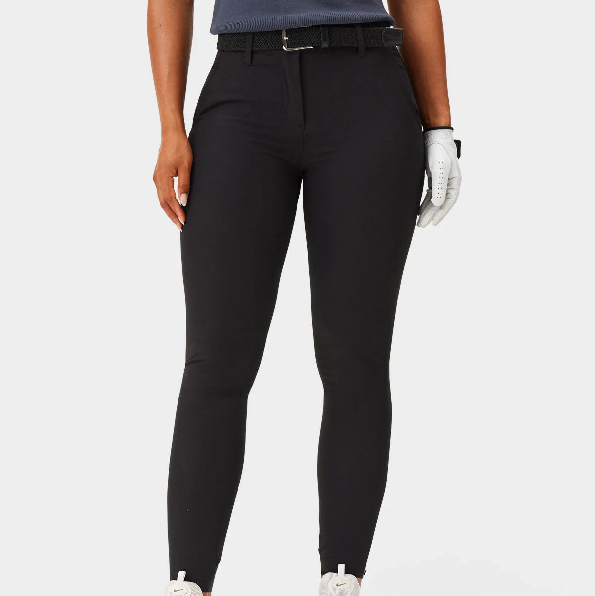 WOMEN'S ELASTIC BELT | BLACK - MACADE GOLF