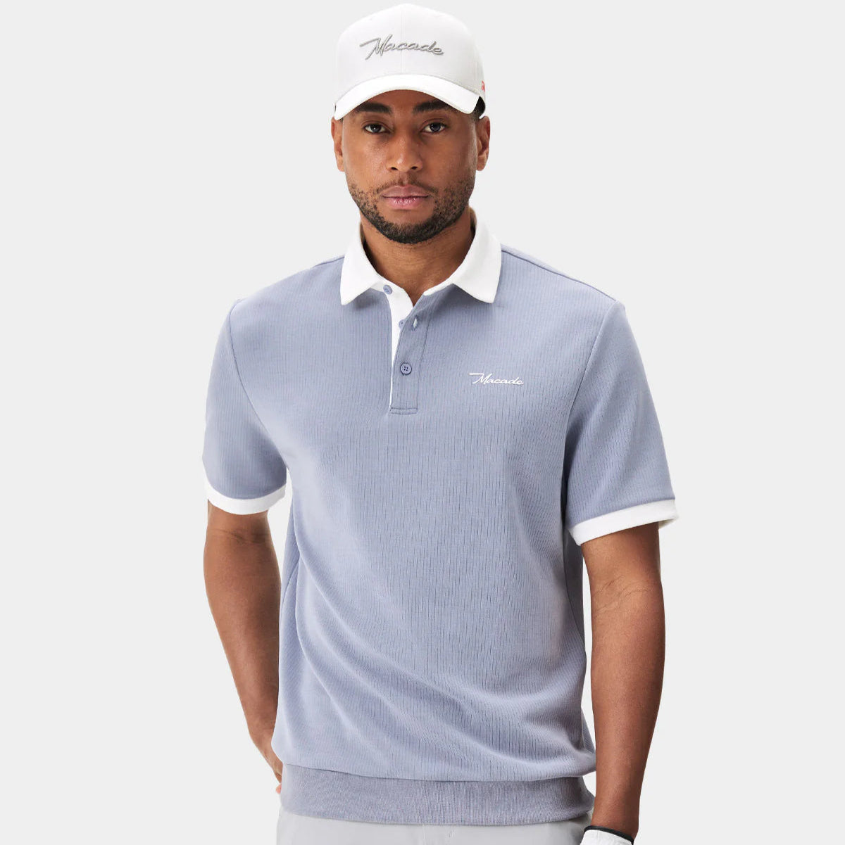 AR TECH POLO | GRAY - MACADE GOLF