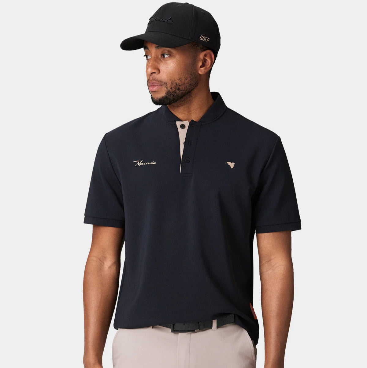 HEATH BOMBER SHIRT | BLACK - MACADE GOLF