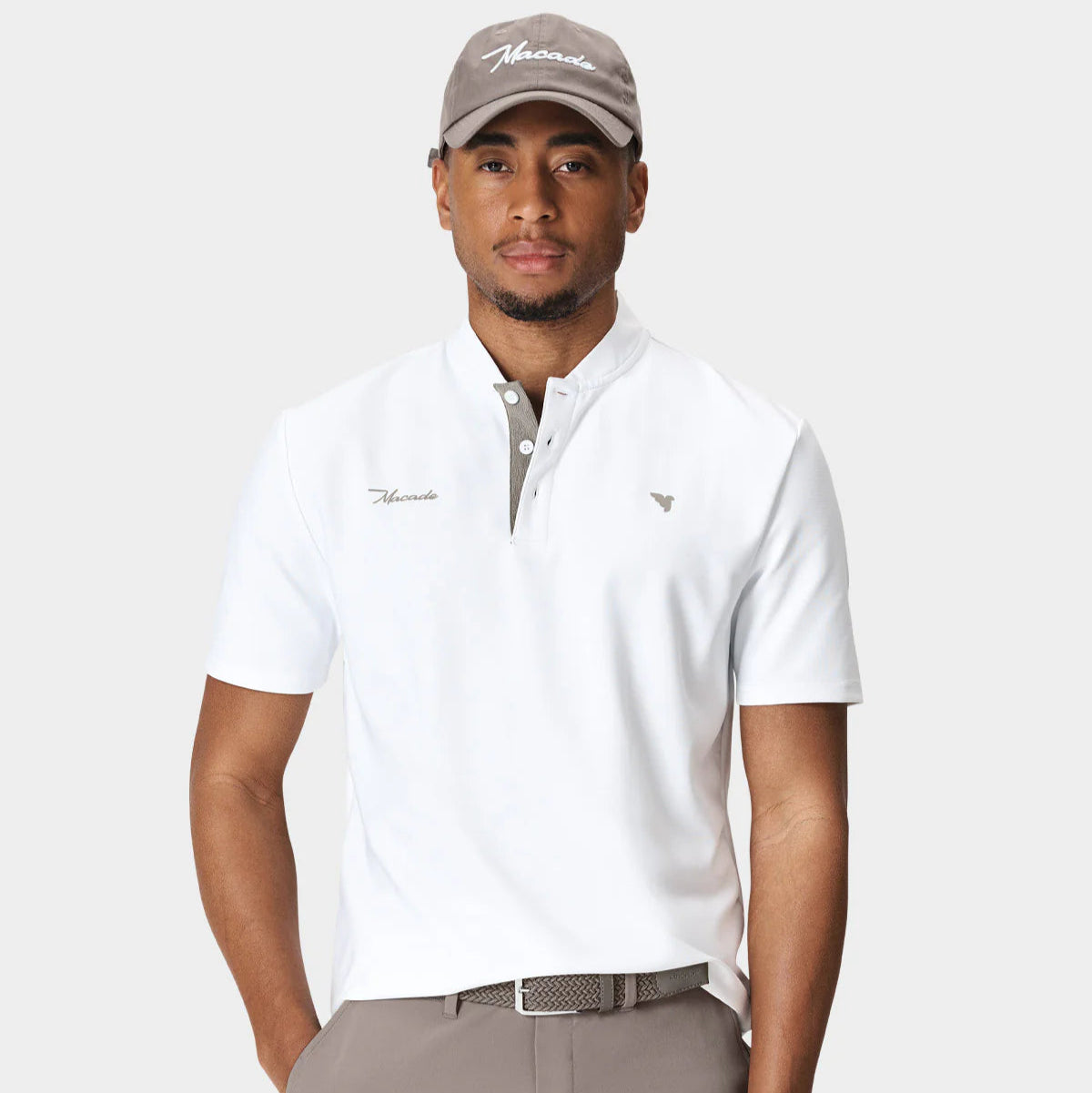 HEATH BOMBER SHIRT | WHITE - MACADE GOLF