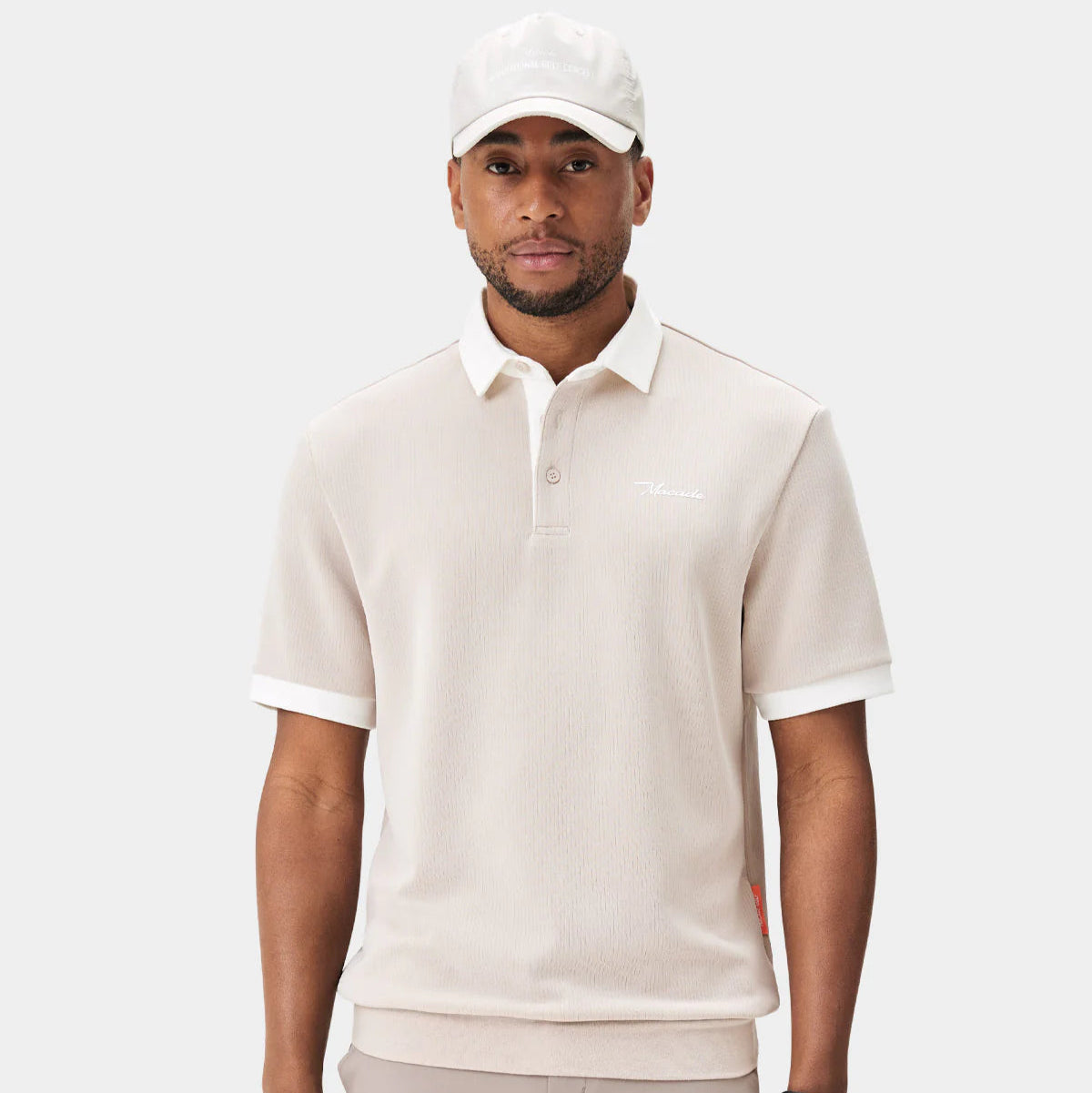 AR TECH POLO | TAN - MACADE GOLF