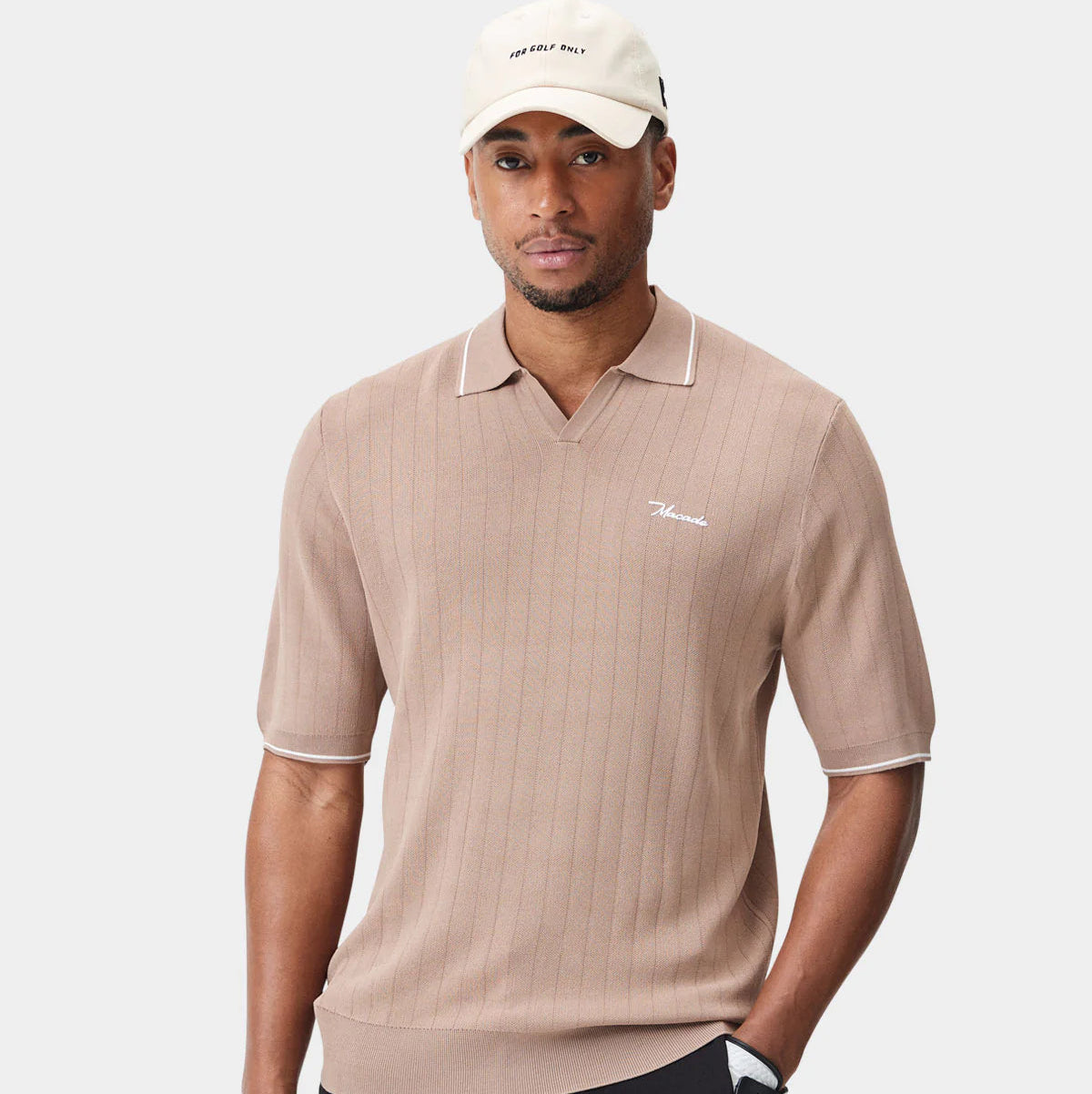 RANGE KNIT SHIRT | SAND - MACADE GOLF