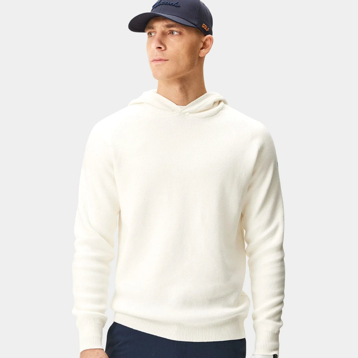 TECH KNIT HOODIE | WHITE - MACADE GOLF