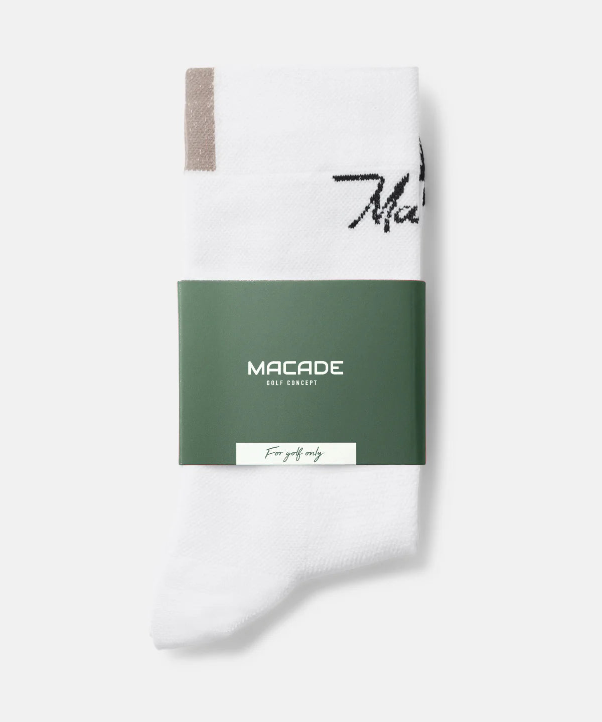 MEN’S SIGNATURE CREW SOCKS | WHITE - MACADE GOLF