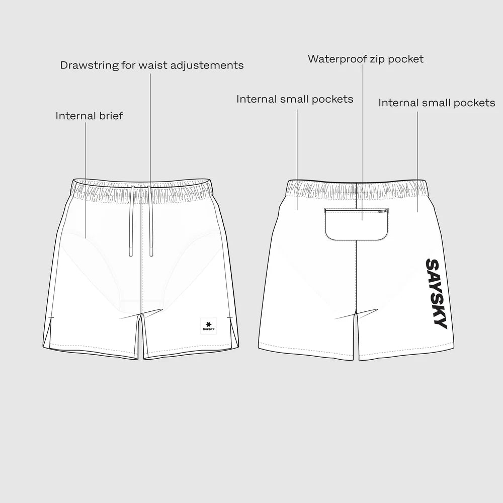 PACE SHORTS 6" | BLACK - SAYSKY