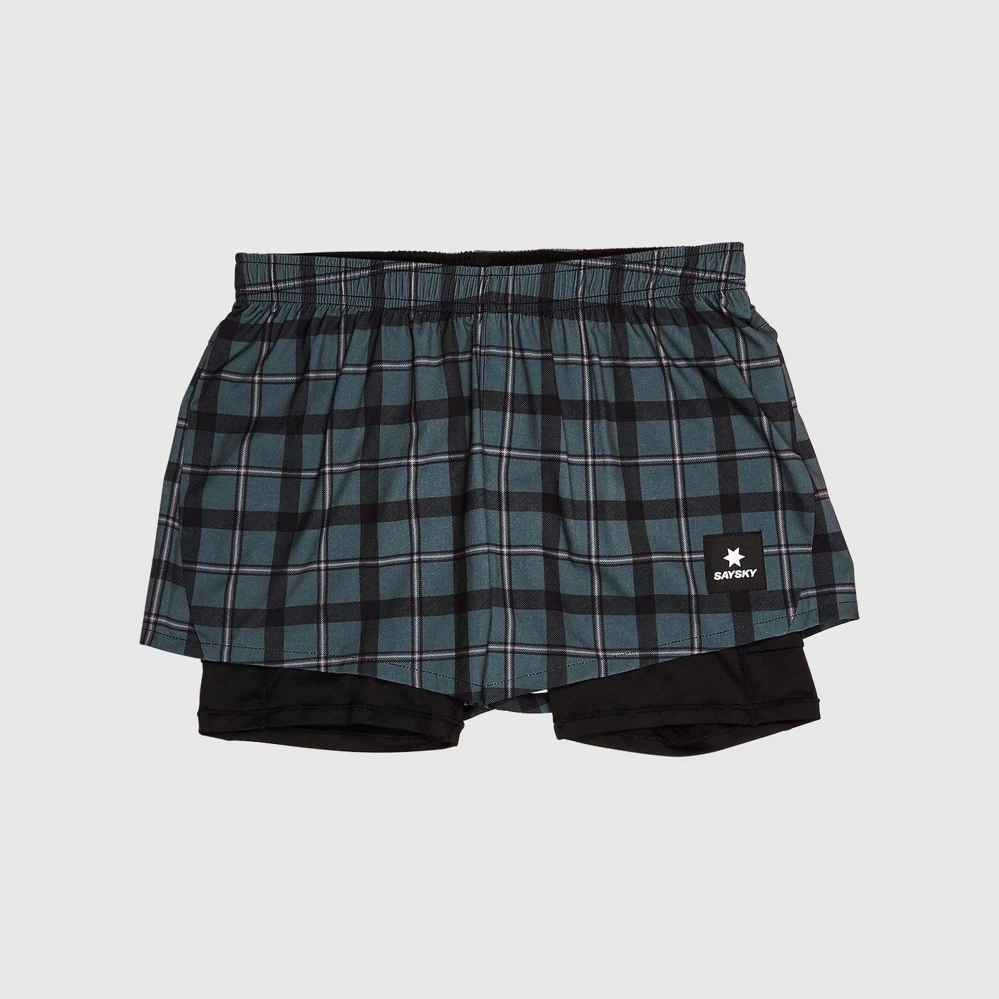 2 IN 1 CHECKER PACE SHORTS 3'' - DAME | ActSporty