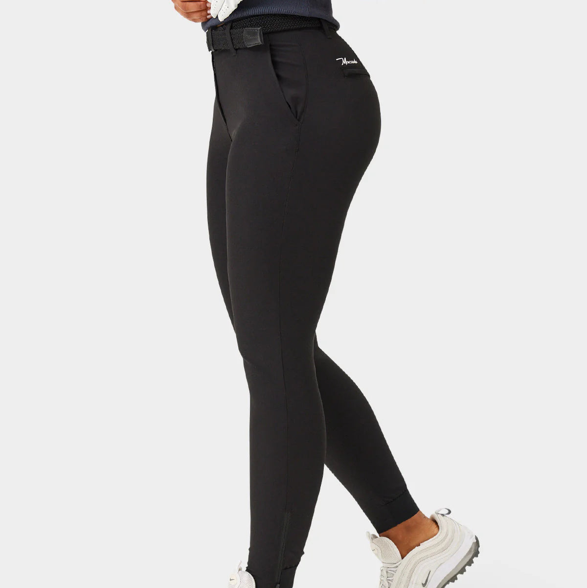 WOMEN'S ELASTIC BELT | BLACK - MACADE GOLF