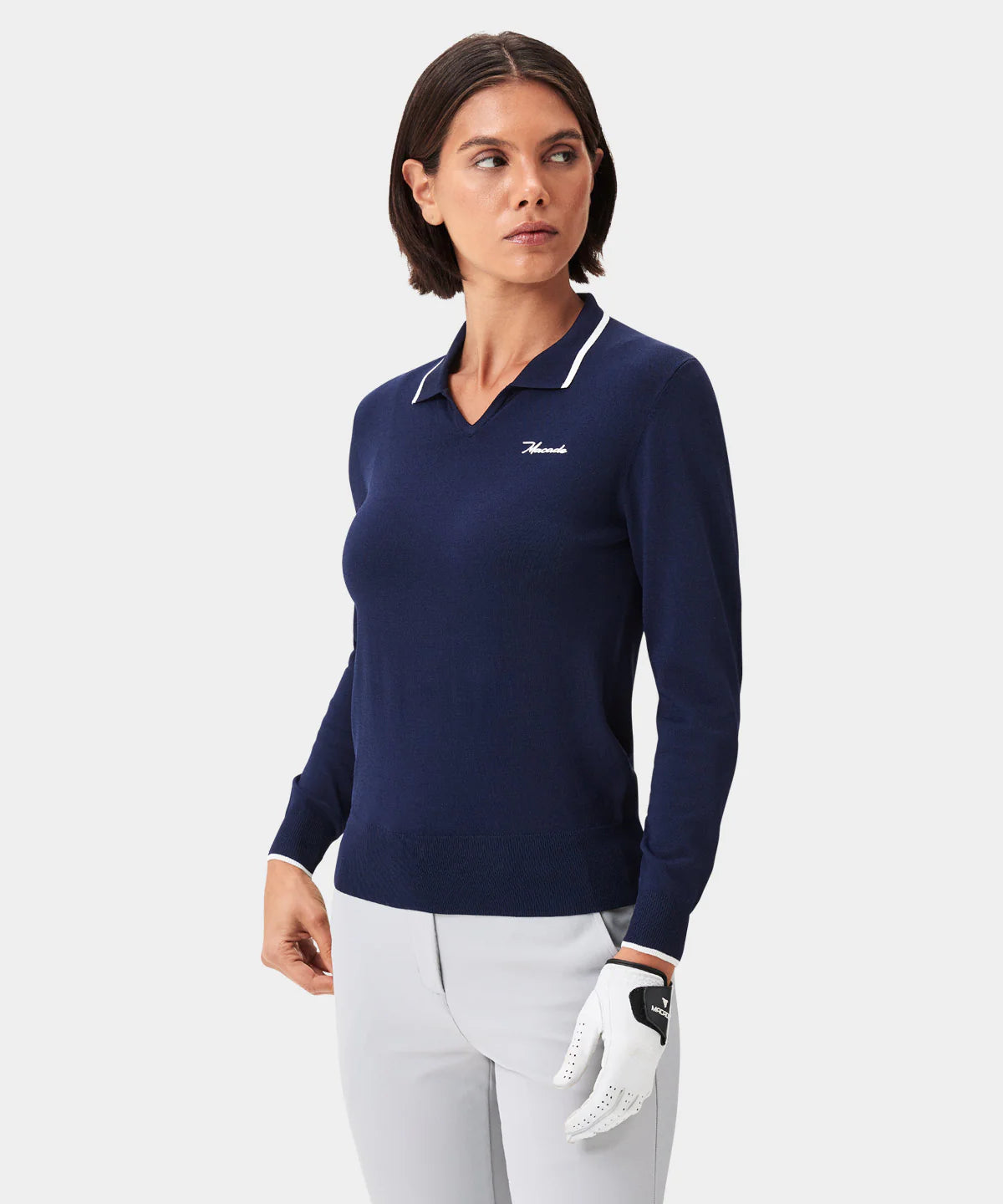 ELLA KNIT TOP | DARK BLUE - MACADE GOLF