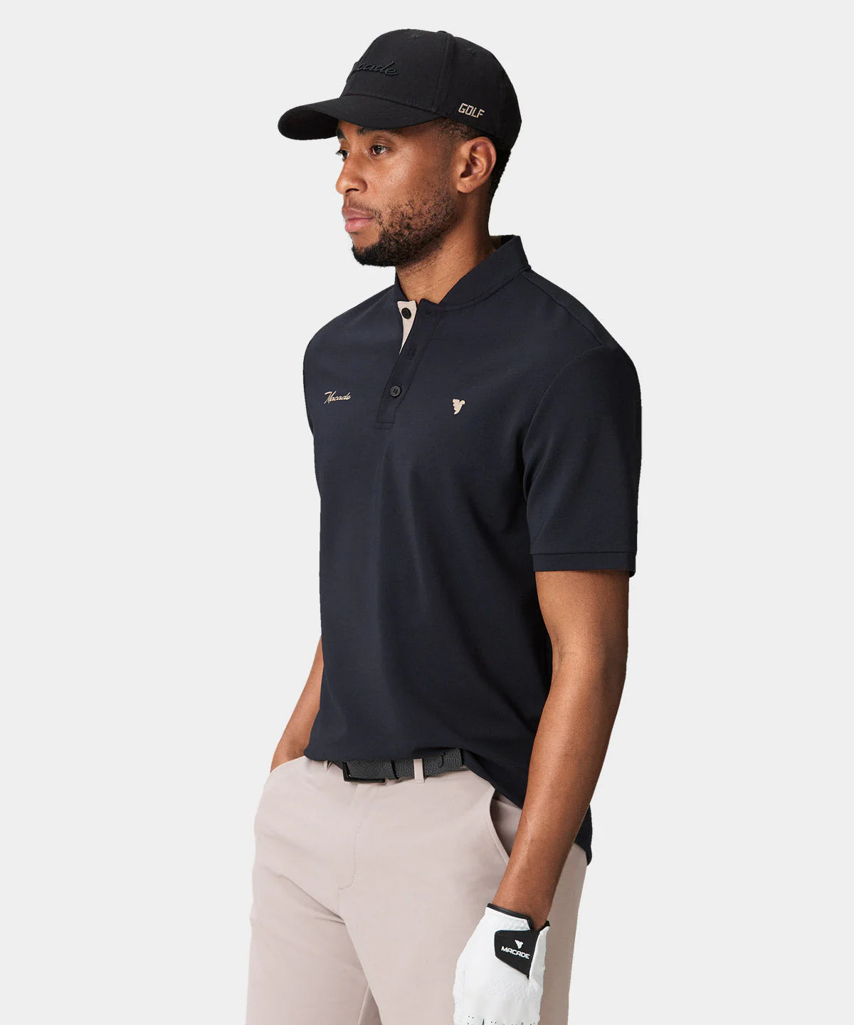 HEATH BOMBER SHIRT | BLACK - MACADE GOLF