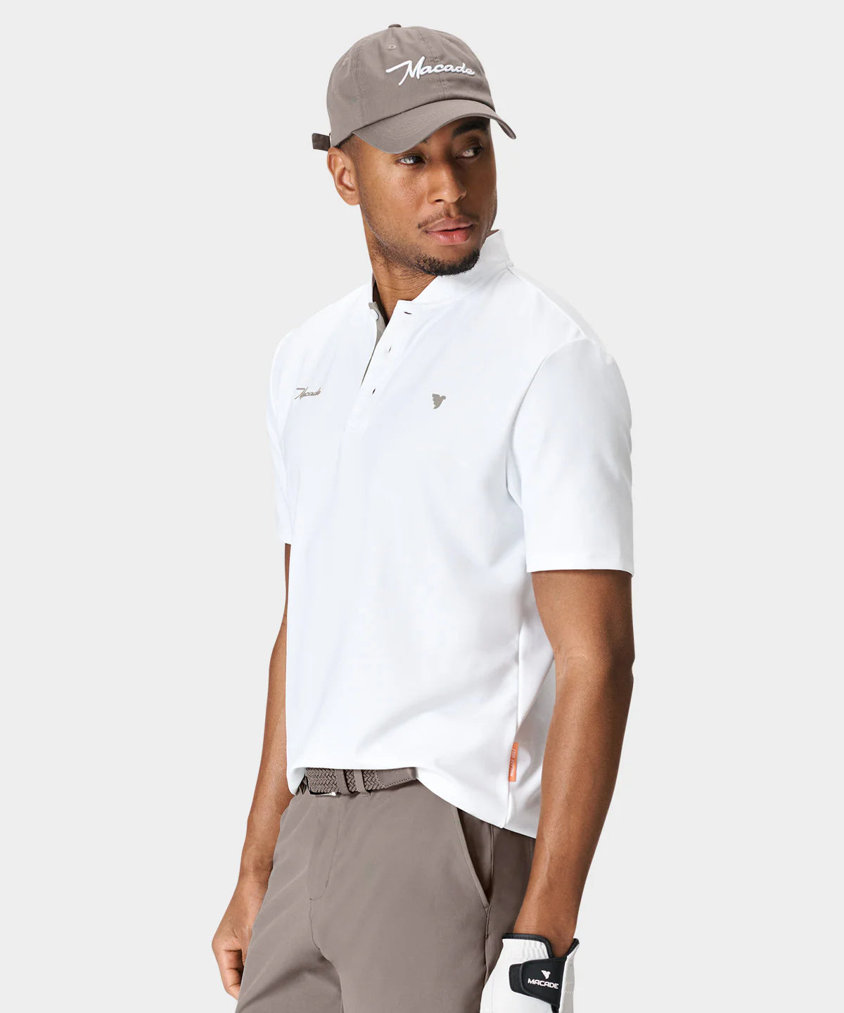 HEATH BOMBER SHIRT | WHITE - MACADE GOLF