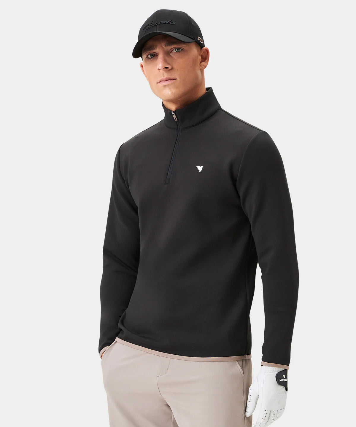 THERMA QUARTER ZIP | BLACK - MACADE GOLF