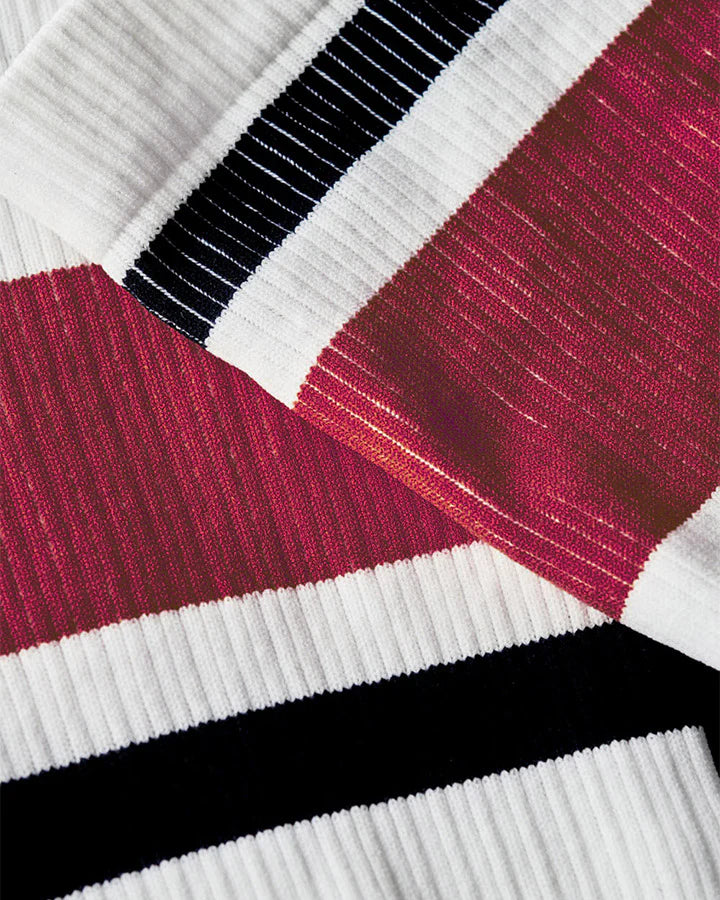 ÅSUNDEN COMPRESSION SOCKS | OFF-WHITE/BURGUNDY - YMR
