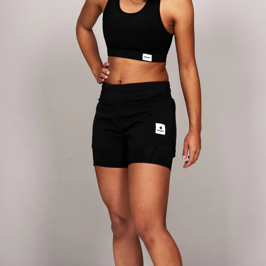 W PACE 2 IN 1 SHORTS 3" | BLACK - SAYSKY
