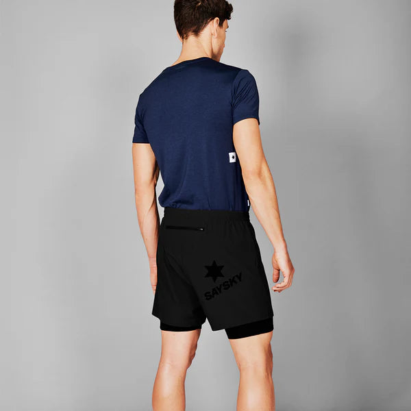 2 IN 1 PACE SHORTS 5'' | BLACK - SAYSKY