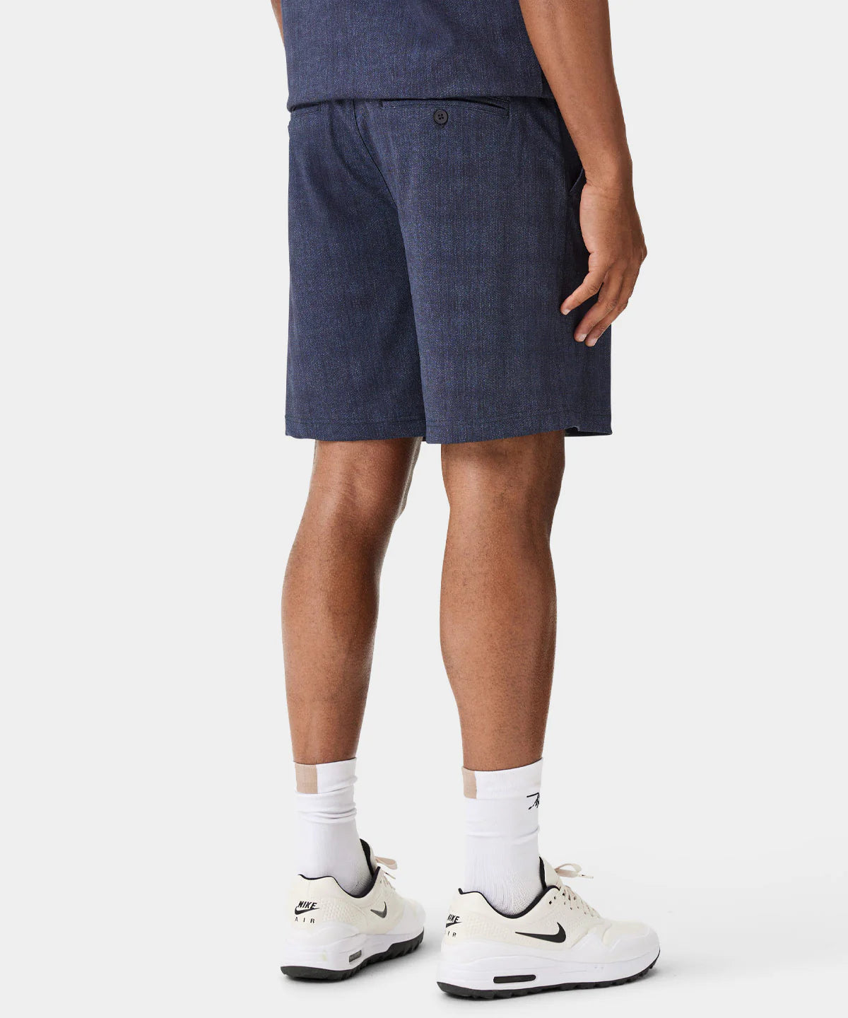 PLEATED TX PLAYERS SHORTS | DARK BLUE - MACADE GOLF