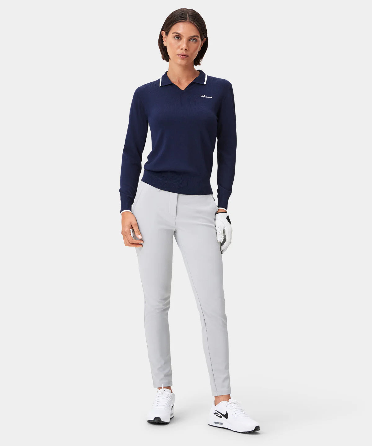 ELLA KNIT TOP | DARK BLUE - MACADE GOLF