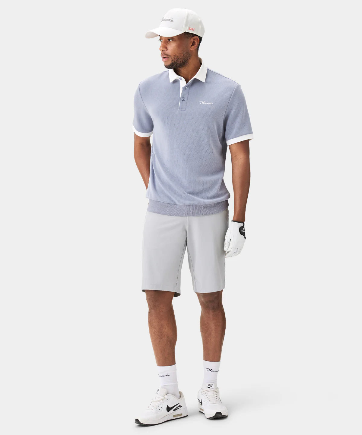 AR TECH POLO | GRAY - MACADE GOLF