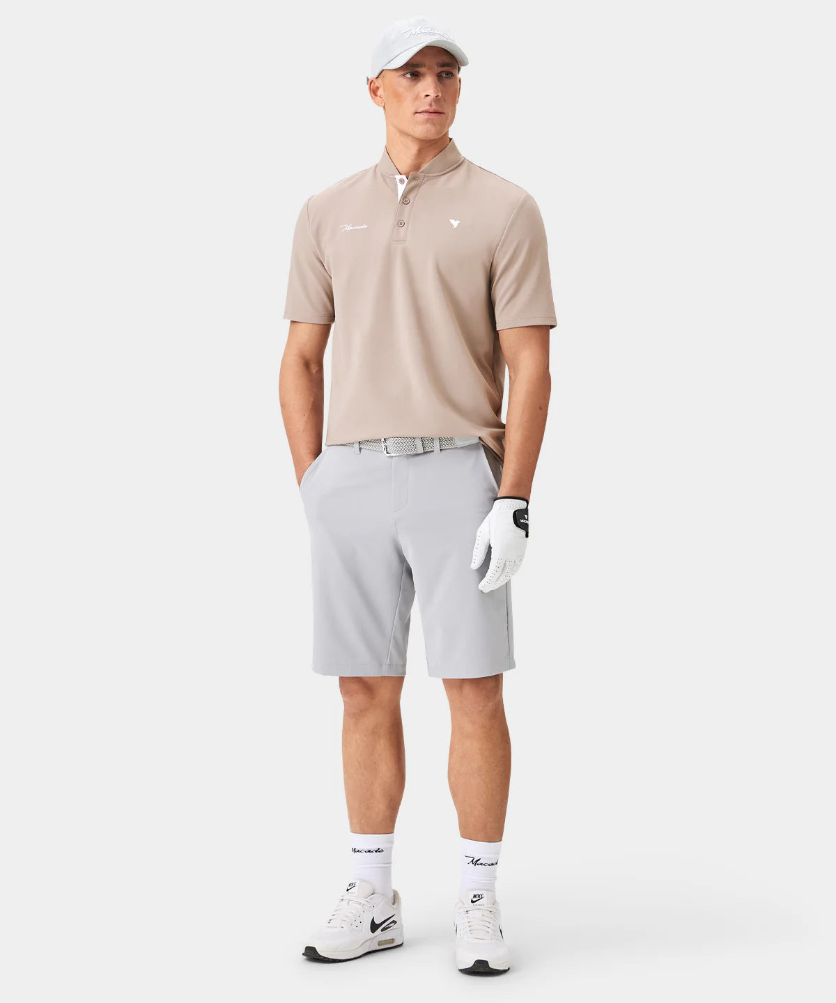 HEATH BOMBER SHIRT | TAN - MACADE GOLF