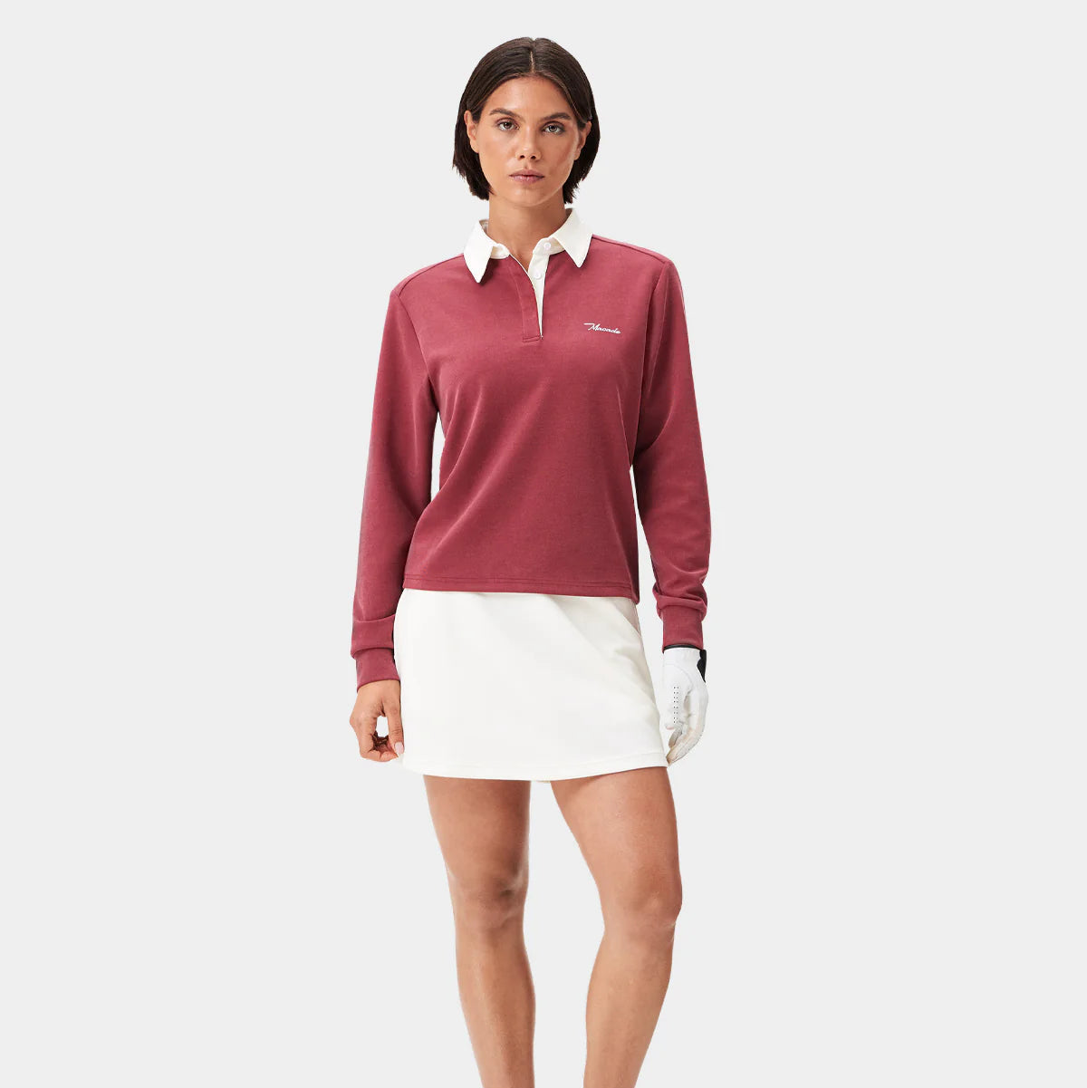 RICHIE LONGSLEEVE SHIRT | RUBY RED - MACADE GOLF