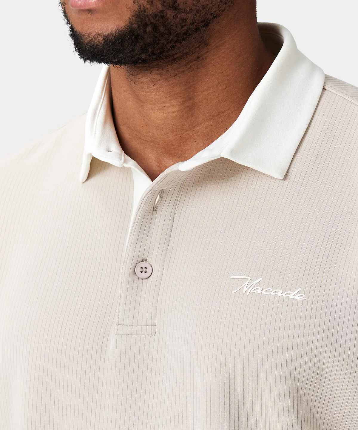 AR TECH POLO | TAN - MACADE GOLF