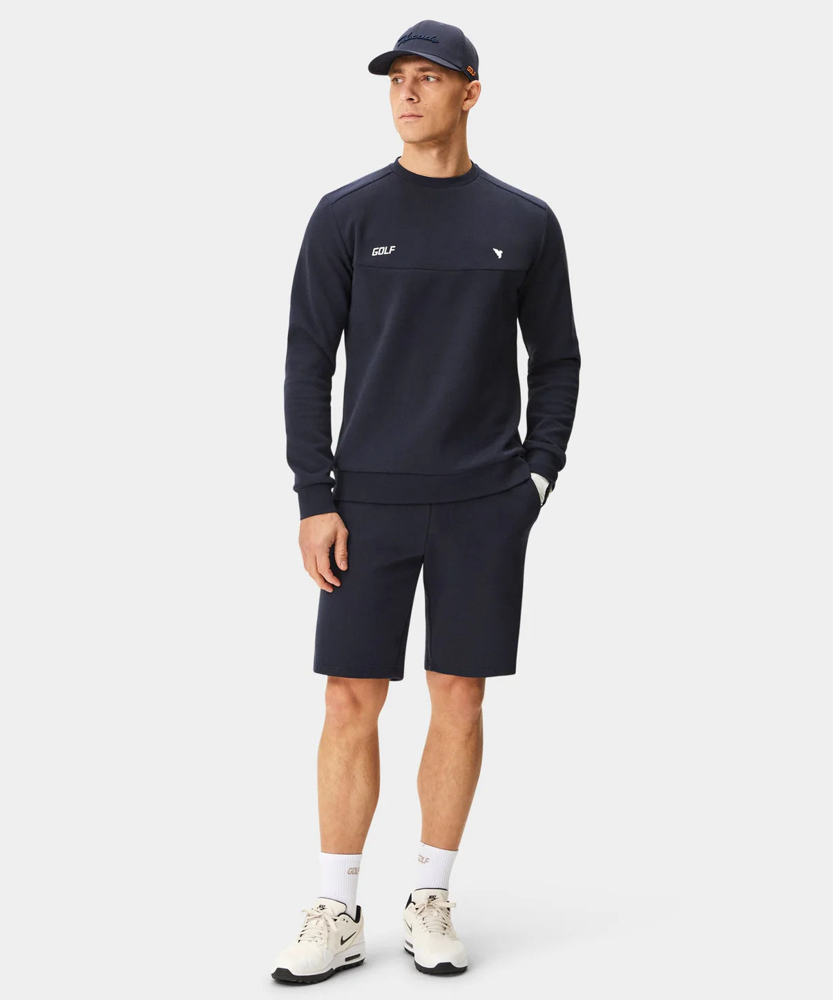 RANGE CREWNECK | NAVY - MACADE GOLF