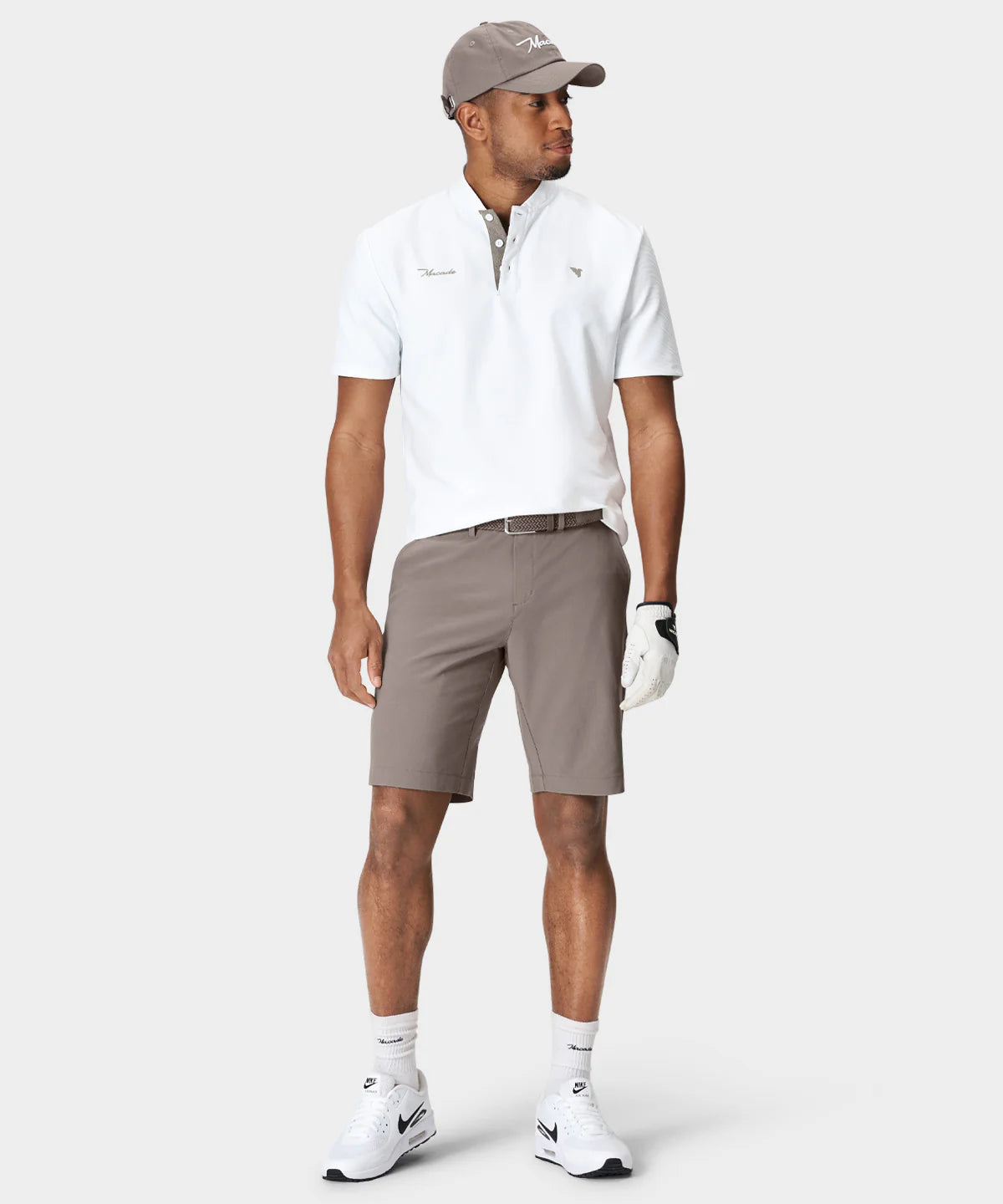 HEATH BOMBER SHIRT | WHITE - MACADE GOLF