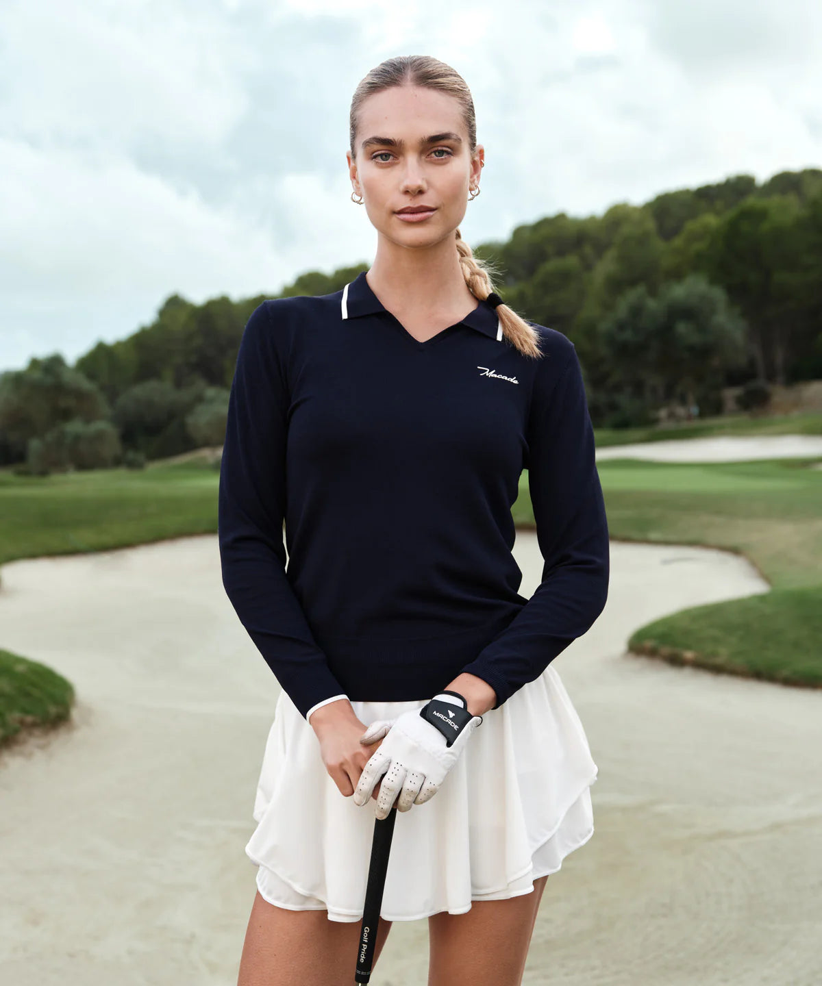 ELLA KNIT TOP | DARK BLUE - MACADE GOLF