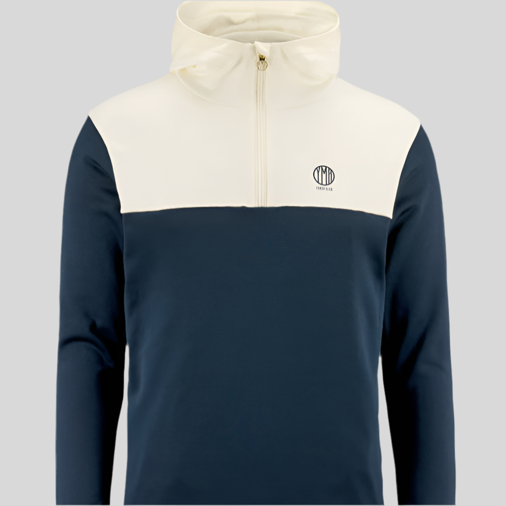 ÅSUNDEN MEN'S HALF ZIP | OFF-WHITE/NAVY- YMR