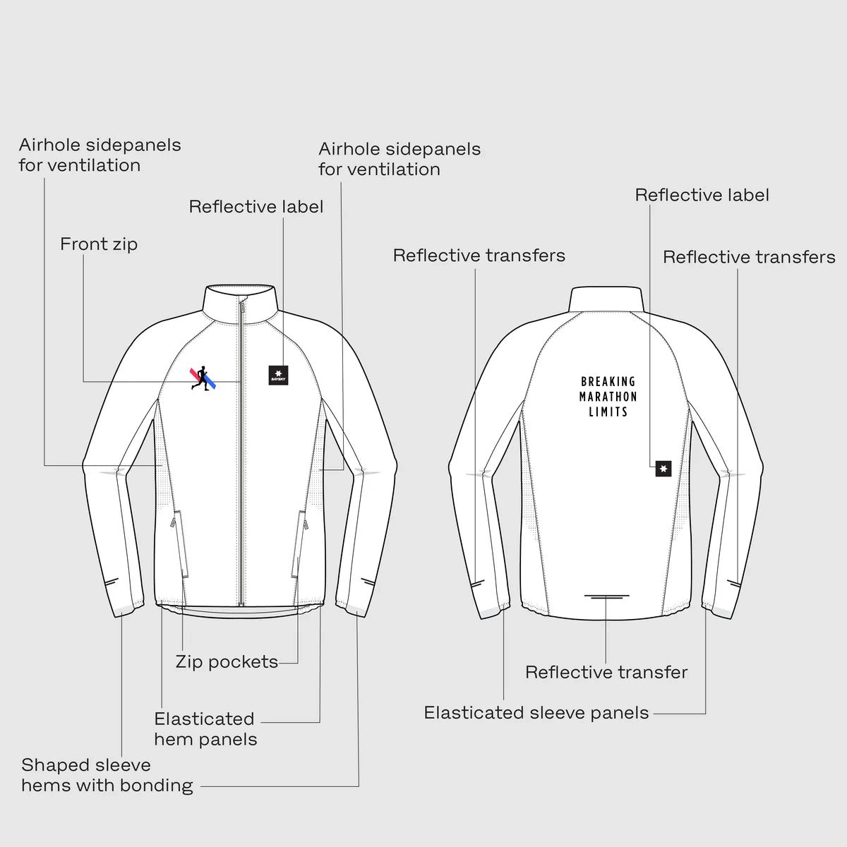 PACE FLEX JACKET | BLACK - BML X SAYSKY
