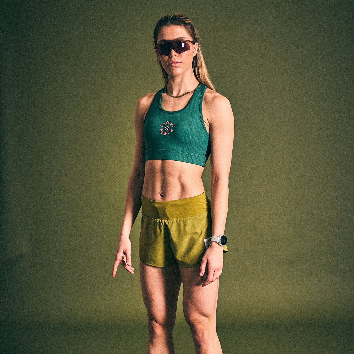 COMBAT SPORTS BRA | FLOWER GREEN - SAYSKY
