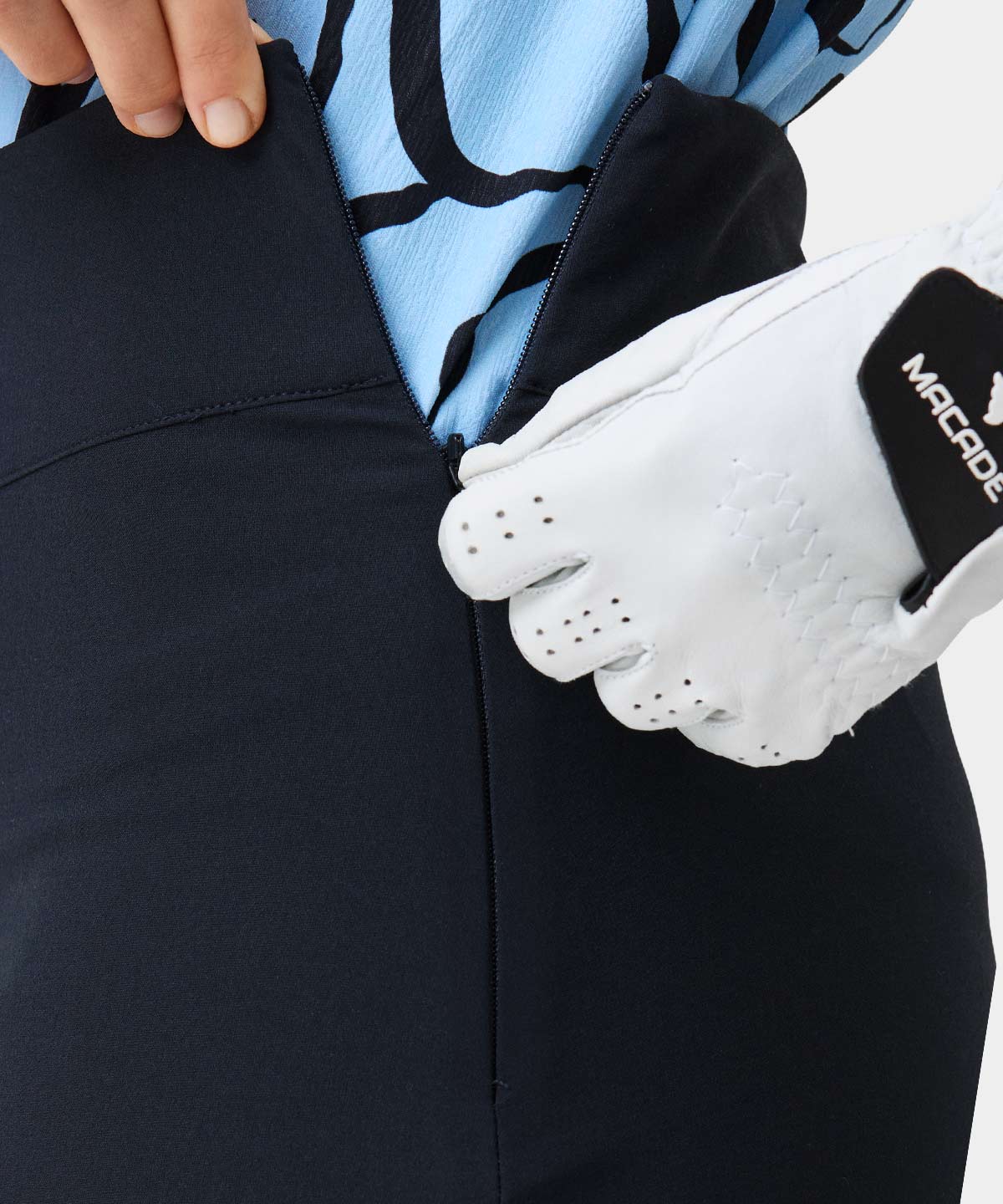 KAYA FLEX SKORT | DARK BLUE - MACADE GOLF