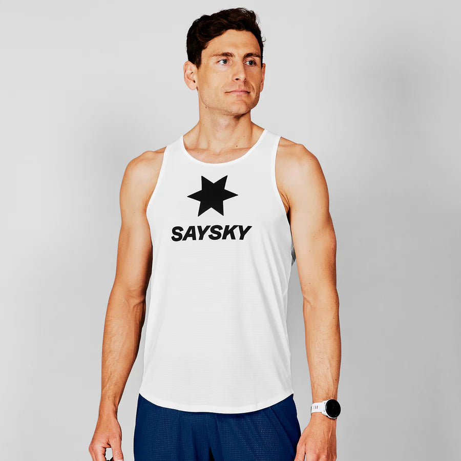 FLOW SINGLET | LOGO WHITE - SAYSKY