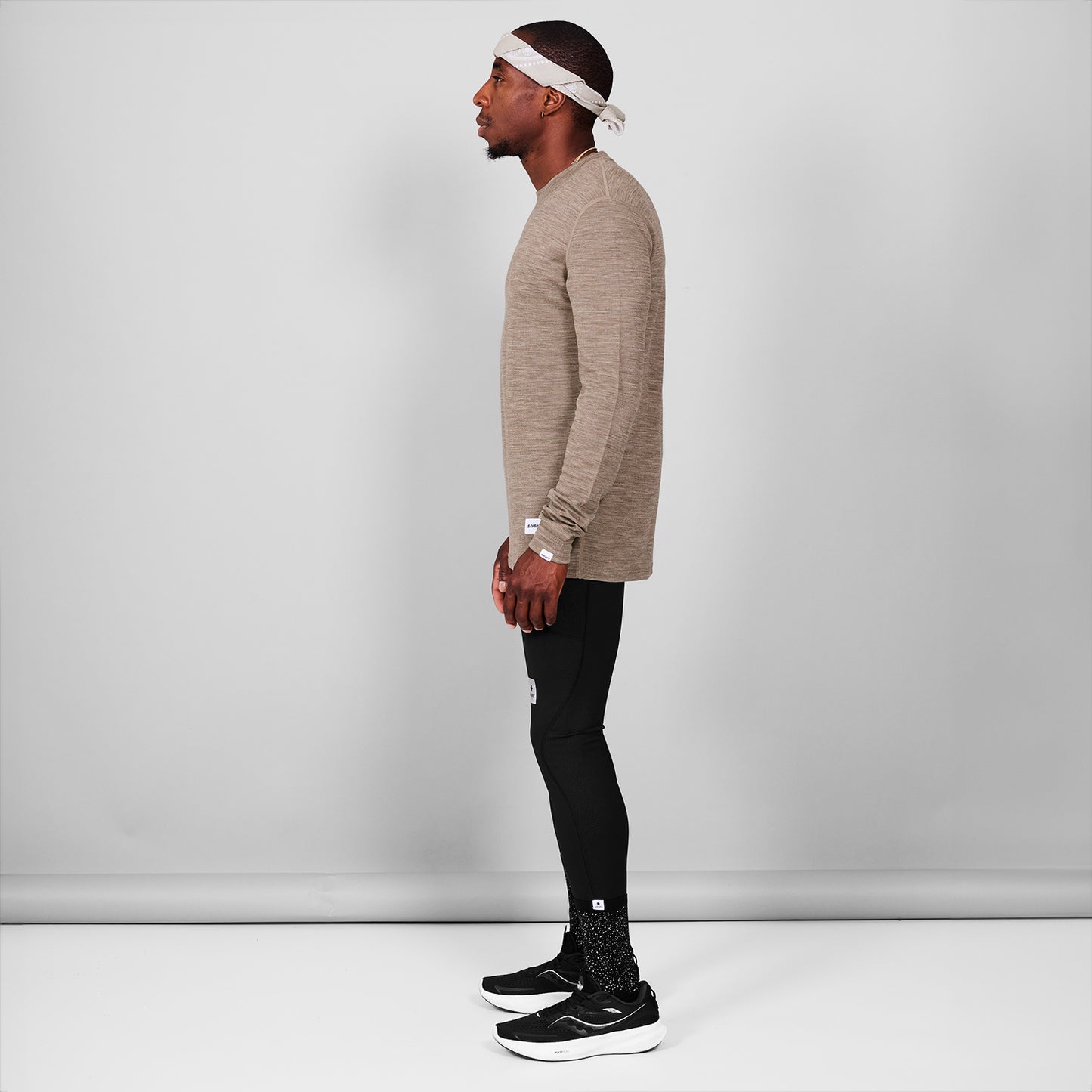 MERINO 195 BLAZE LONGSLEEVE | BROWN MELANGE - SAYSKY