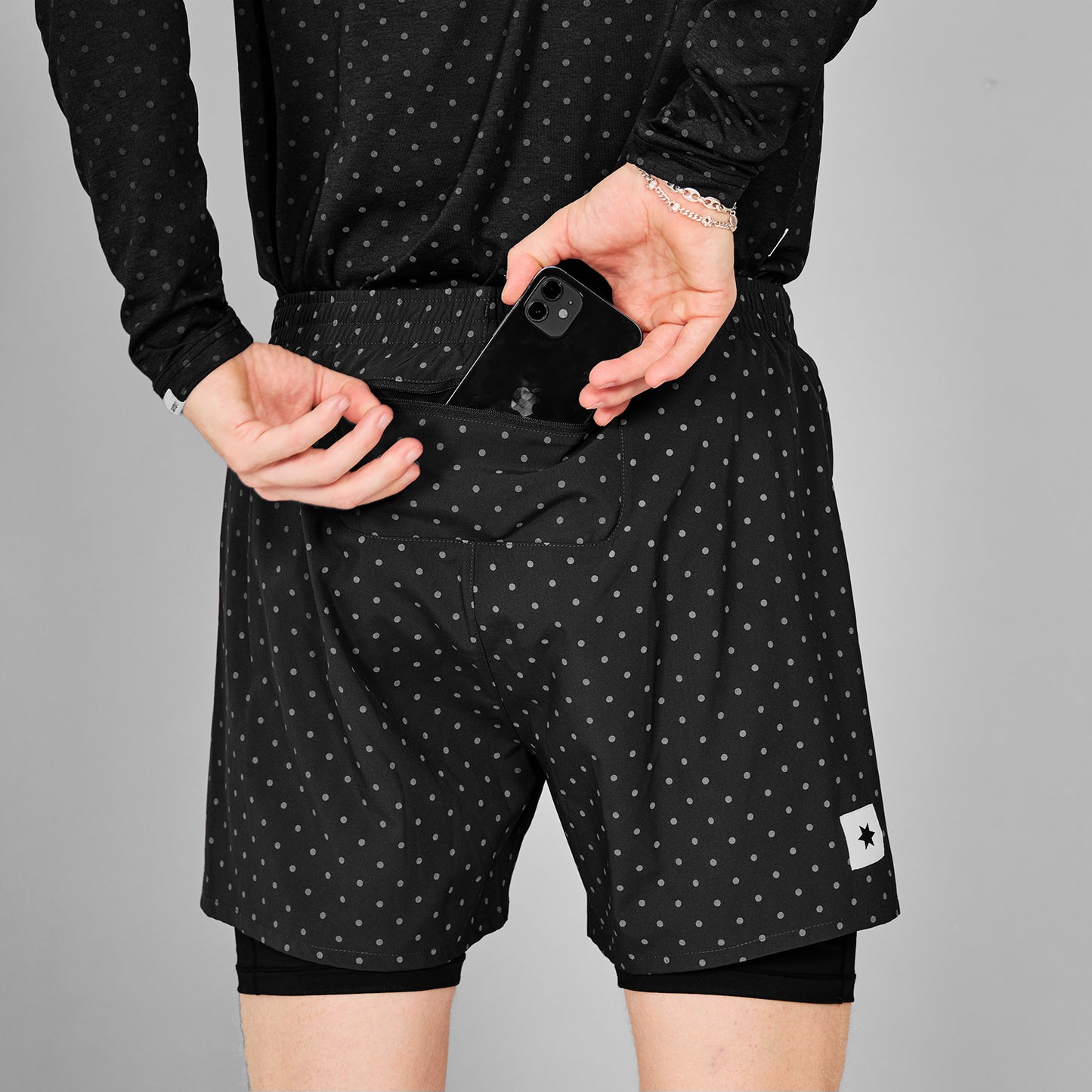 PACE 2 IN 1 SHORTS 5" | POLKA - SAYSKY