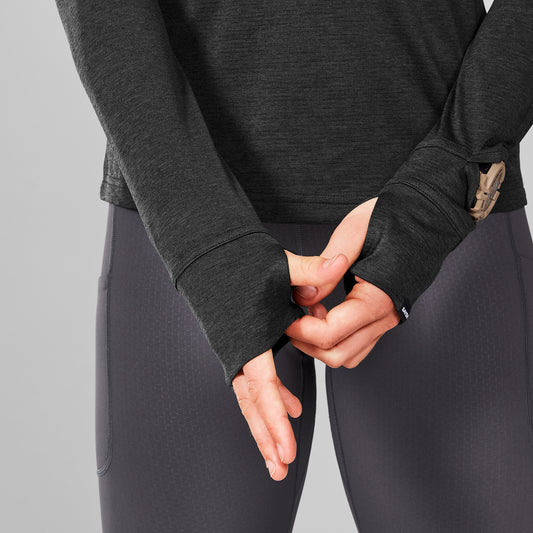 W FLOW LONGSLEEVE | BLACK - SAYSKY