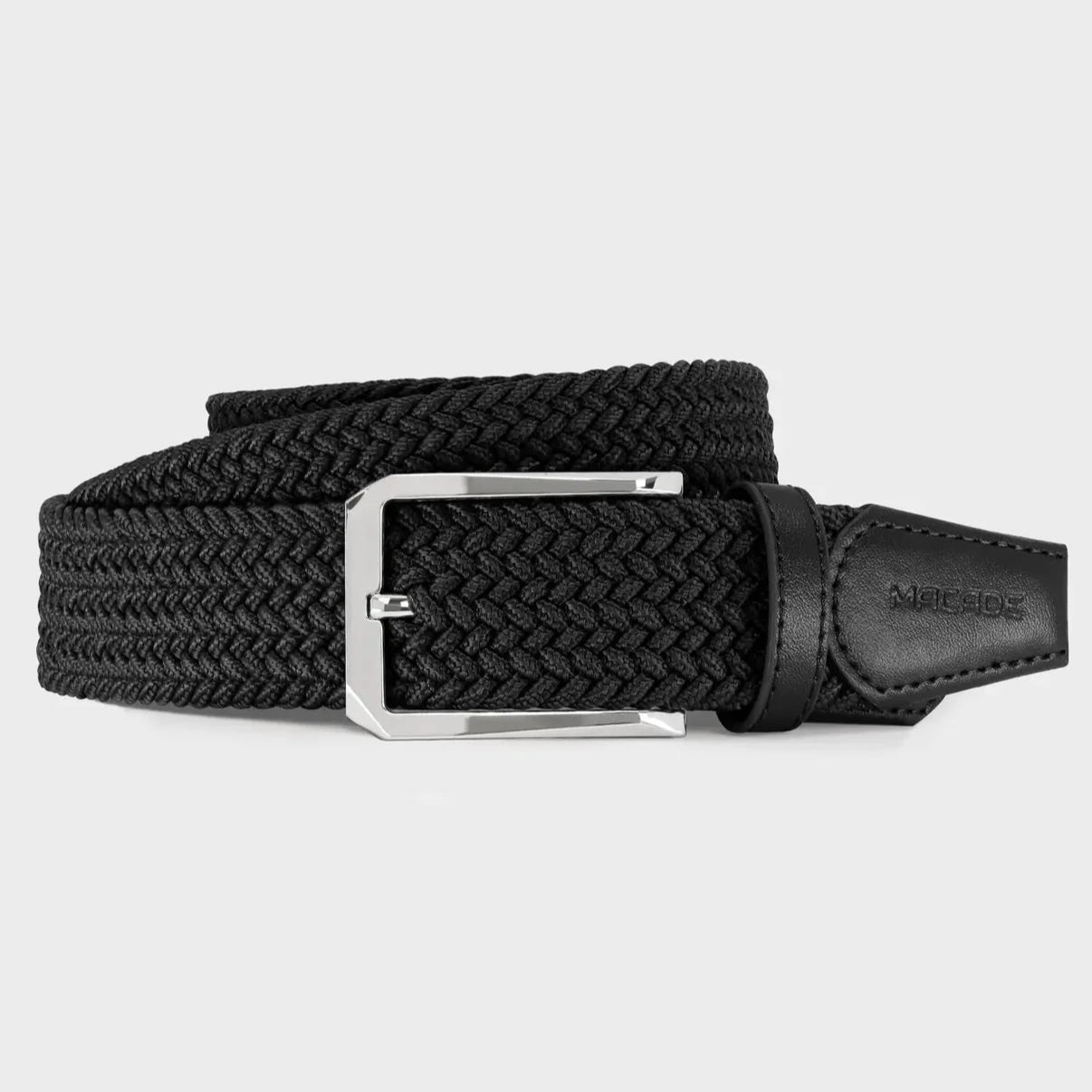 MEN'S ELASTIC BELT | BLACK - MACADE GOLF
