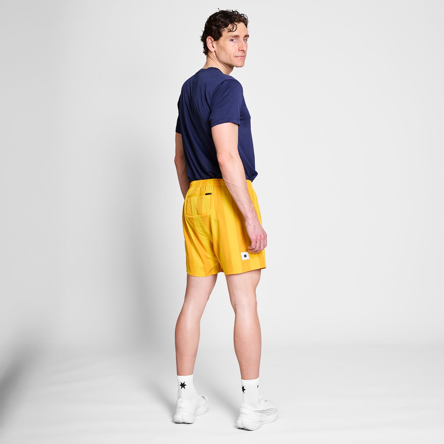 PACE SHORTS 5" | YELLOW STRIPE - SAYSKY