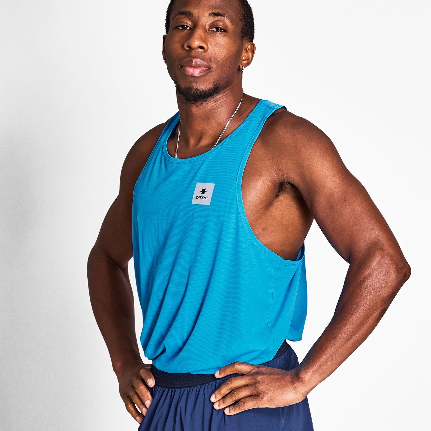 FLOW SINGLET | REACTIVE BLUE FLOWER - SAYSKY
