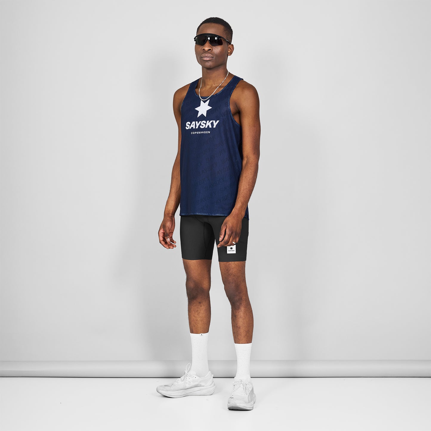 FLOW AIR SINGLET | BLUE - SAYSKY