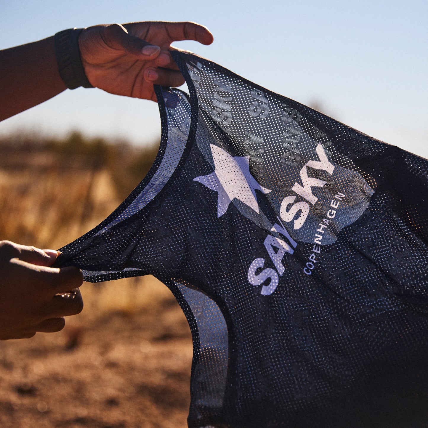 FLOW AIR SINGLET | BLUE - SAYSKY