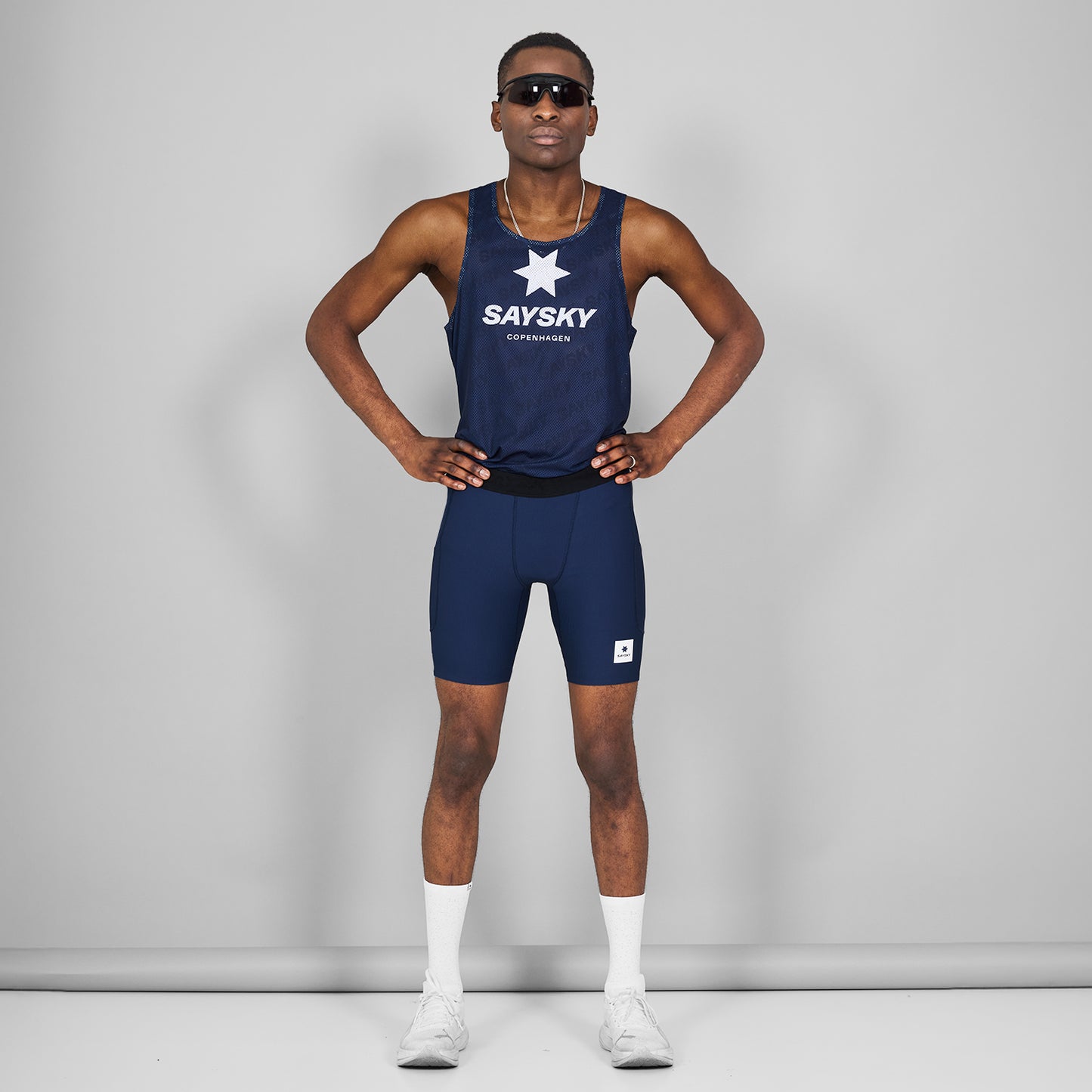 COMBAT+ RIB SHORT TIGHTS 8" | BLUE - SAYSKY