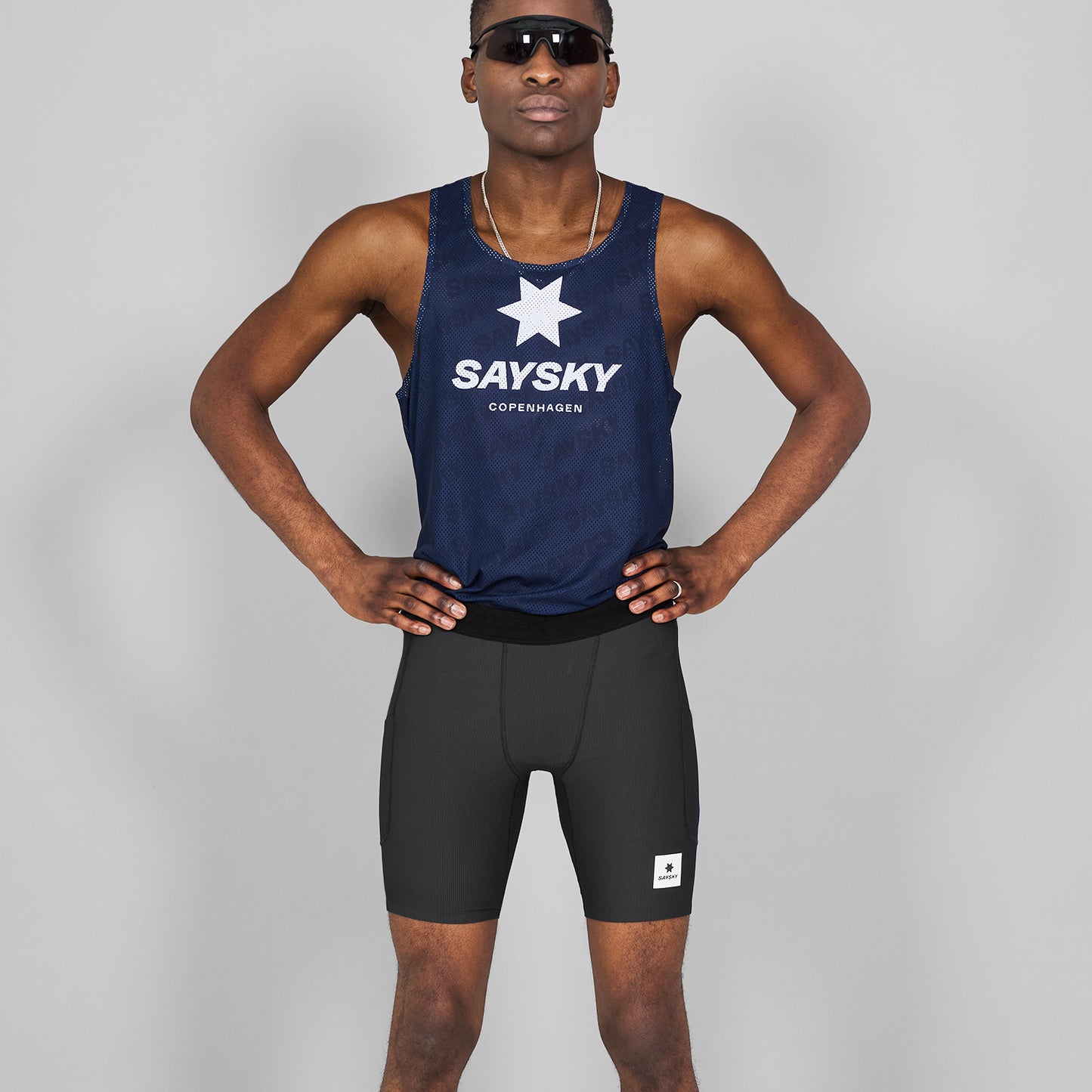 COMBAT+ RIB SHORT TIGHTS 8" | BLACK - SAYSKY