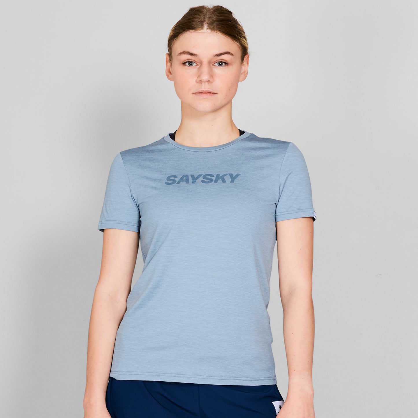 W PACE T-SHIRT | LOGO BLUE MELANGE - SAYSKY