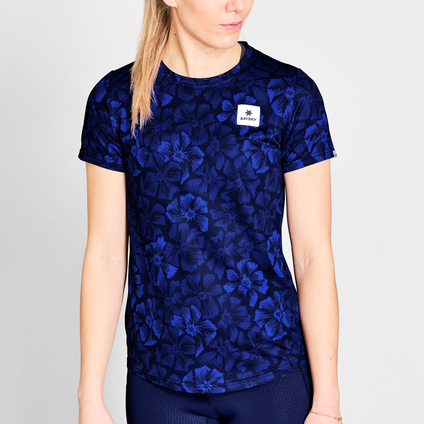 W COMBAT T-SHIRT | FLOWER BLUE - SAYSKY