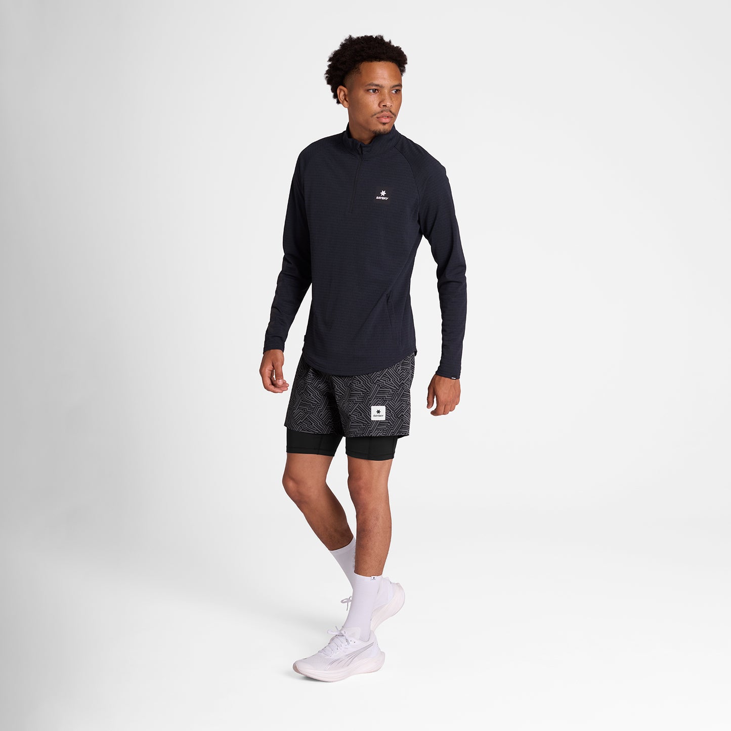 PACE 2 IN 1 SHORTS 5" | REFLECTIVE BLACK - SAYSKY