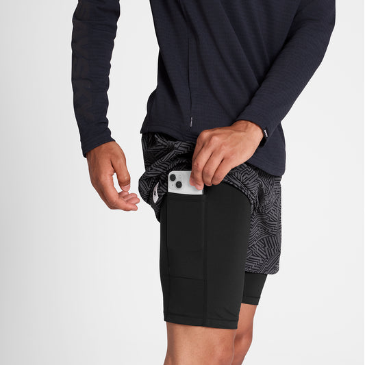 PACE 2 IN 1 SHORTS 5" | REFLECTIVE BLACK - SAYSKY