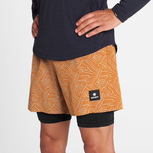 PACE 2 IN 1 SHORTS 5" | REFLECTIVE ORANGE - SAYSKY