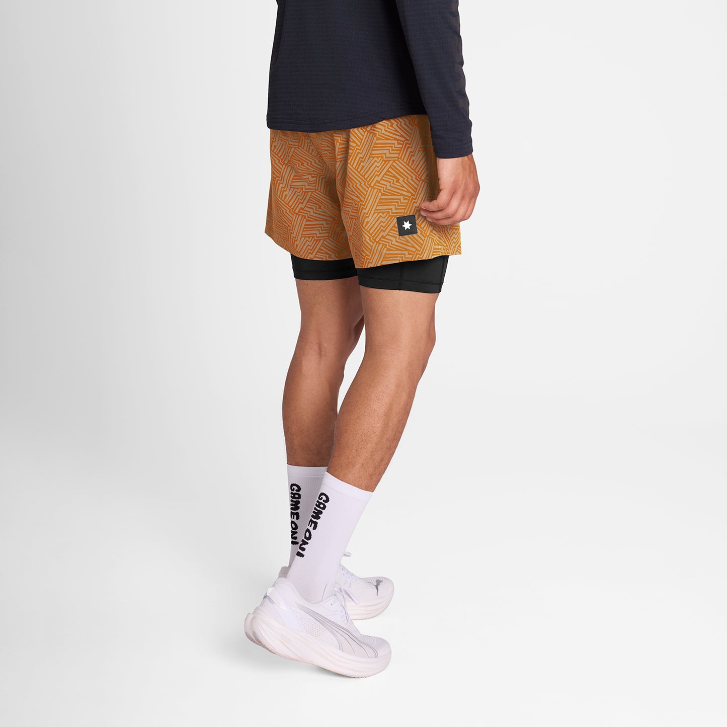 PACE 2 IN 1 SHORTS 5" | REFLECTIVE ORANGE - SAYSKY