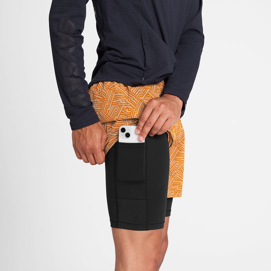 PACE 2 IN 1 SHORTS 5" | REFLECTIVE ORANGE - SAYSKY