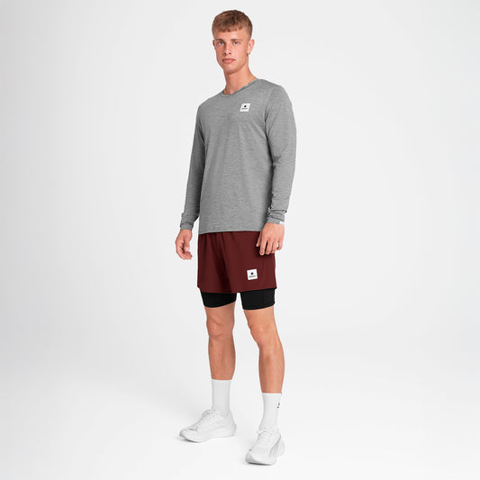 PACE 2 IN 1 SHORTS 5" | RED - SAYSKY